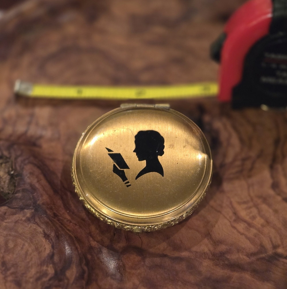 Vintage Brass Elgin Compact Mirror - Picture 6 of 7